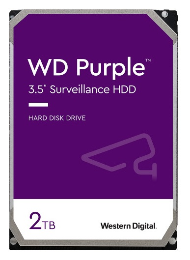Disco Duro  2TB Videovigilancia / WD Purple WD22PURZ | 2305 - Disco Western Digital para Videovigilancia, Capacidad de almacenamiento de 2TB, Factor de forma de 3.5'', Interface SATA III 6 Gb/s, Memoria Caché de 256MB, Velocidad de Rotación 5400 rpm