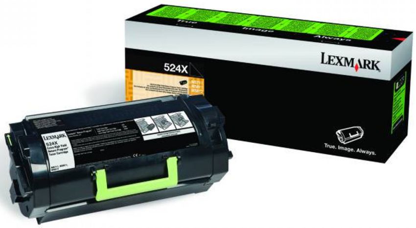Toner para Lexmark MS812de / 524X 52D4X00 | 2312 - Toner Original 52D4X00 Negro para Lexmark MS812de. Rendimiento 45.000 Páginas al 5%. 