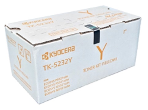 Toner Kyocera TK-5232Y / Amarillo 2.2k | 2404 - Toner Kyocera TK-5232Y Amarillo. Rendimiento 2.200 Páginas al 5%. 1T02R9AUS0 FS-M5521cdw FS-P5021cdw  