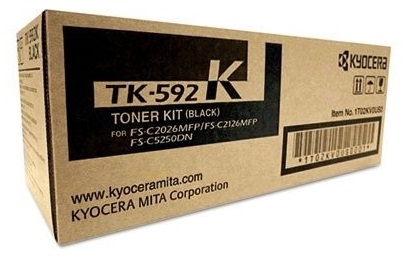 Toner Kyocera TK-592K / Negro 7k | 2404 - Toner Kyocera TK-592K Negro. Rendimiento 7.000 Paginas al 5%. 1T02KV0US0 FS-C5250DN FS-C2026MFP FS-C2126MFP FS-C2526MFP FS-C2626MFP FS-M6026CIDN FS-M6526CIDN FS-P6026CDN 