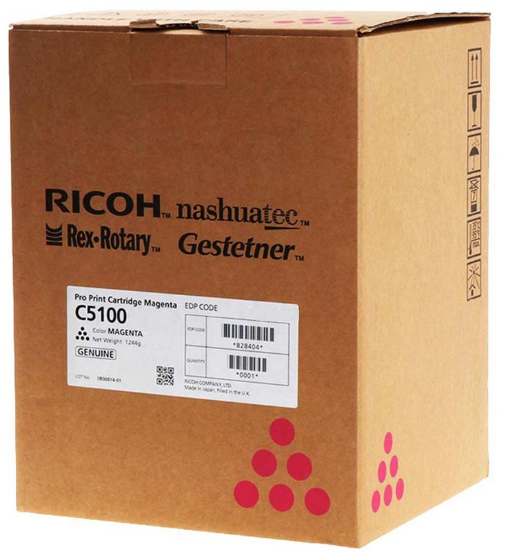 Toner Ricoh C5100 / Magenta 30k | 2024 - Toner Ricoh C5100 828352 Magenta. Rendimiento 30.000 Páginas al 5%. 828223 Ricoh Pro C5100s C5110s 