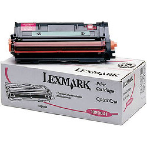 Toner Original - Lexmark 10E0041 Magenta | Para uso con Impresoras Lexmark C710 Lexmark 10E0041  Rendimiento Estimado 10.000 Páginas con cubrimiento al 5%