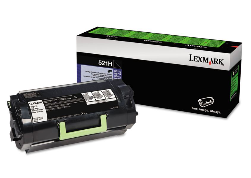 Toner Original - Lexmark 52D1H00 Negro para Lexmark 521H | Para uso con Impresoras Lexmark MS710, MS711, MS810, MS811, MS812 Lexmark 52D1H00  Rendimiento Estimado 25.000 Páginas con cubrimiento al 5%