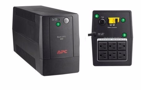  UPS Interactiva Torre - APC Back-UPS BX1000L-LM / 1KVA | 1KVA / 600W / 120V, Factor de Potencia de 0.6, Autonomía (Plena Carga: 4 min / ½ Carga: 12 min), Voltaje E/S: 120V/120V, Entrada NEMA 5-15P