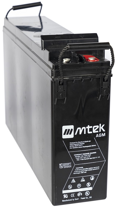 Batería 12V/205Ah – MTEK MT122050FT AGM | 2304 - Baterías MTek de Plomo-Acido, Regulada por válvula (VRLA), Sellada libre de mantenimiento 