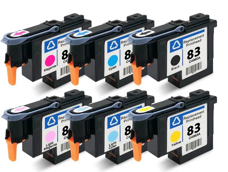 Cabezales para Plotter HP DesignJet 5000 / HP 83 | 2208 - HP 83 / Original Printhead Pigment-Based UV. El Kit incluye: C4960A C4961A C4962A C4963A C4964A C4965A HP83