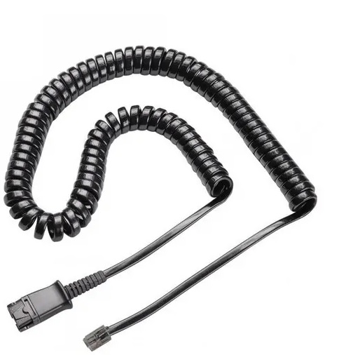 Cable de desconexión rápida Poly QD / 88471-01 | 2203 - Cable de desconexión rápida QD compatible con Poly/ AVAYA/ PRACTICA, Plug-and-Play, Plug modular, PC Wide band, Funciona con Plantronics: AWH55, AWH55 +. AWH65, AWH65 +, CS50, CS55, 