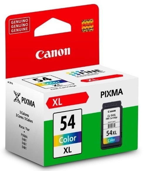 Cartuchos de Tinta Canon para Pixma E401 - CL54XL | 2201 - Original Tanque de Tinta Tri-Color Canon CL-54XL 9065B001AA. Rendimiento Estimado 400 páginas al 5%. CL54 XL