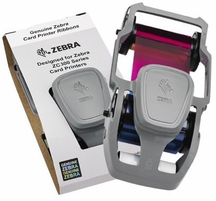Cinta Color 800300-563LA YMCKLL para Impresora de Carnets Zebra ZC300 | 200 Imágenes/Rollo, Impresión a una o dos caras, Rodillo de limpieza. Tipo Load-N-Go de fácil instalación, Sensor de finalización de tinta, Dos capas de mica protectora (LL) 