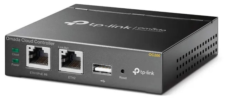 Controlador Omada SDN / TP-Link OC200 | 2405 - Controlador Profesional Omada SDN para Administración centralizada de hasta 100 puntos de acceso Omada, 20 conmutadores JetStream, 10 enrutadores Omada y 1.000 Clientes, 2-Puertos Ethernet 10/100 