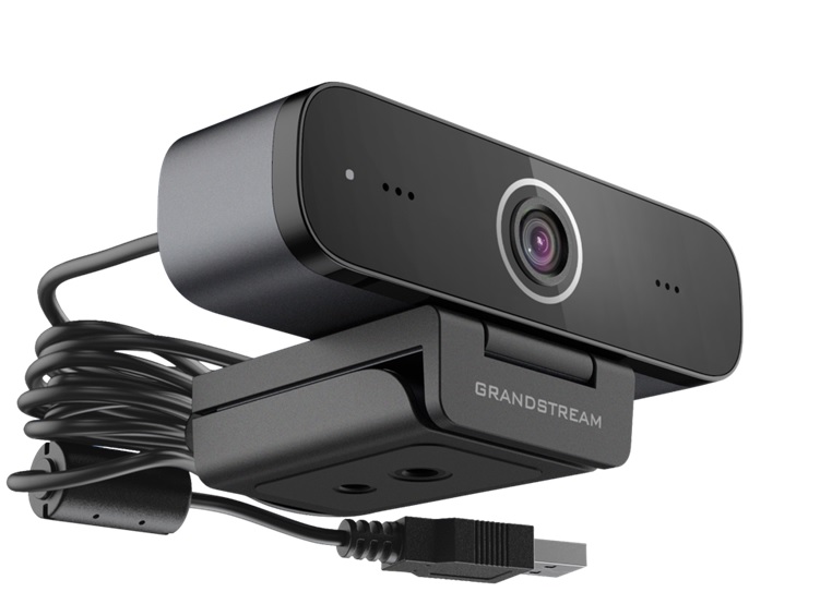 Cámara Web Full HD - Grandstream GUV-3100 / 2MP | 2204 – Webcam USB, Full HD 1080p, Aspecto 16:9, CMOS, 2MP, MJPEG, YUV2, H.264, H.265, Micrófonos omnidireccionales, Supresión y cancelación de ruido, Ángulo de Visión: 88°(D) / 80°(H) / 50°(V). GUV3100