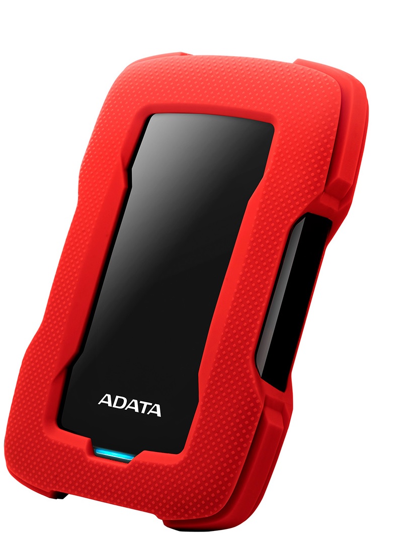 Disco Externo  1TB Antigolpes / ADATA HD330 Rojo | 2306 - AHD330-1TU31-CRD / Disco Externo Antigolpes, Color Rojo, Formato 2.5'', Puerto USB 3.2 (Compatible USB 2.0), Textura Plástico / Silicona, Software HDDtoGO con cifrado AES de 256 bits