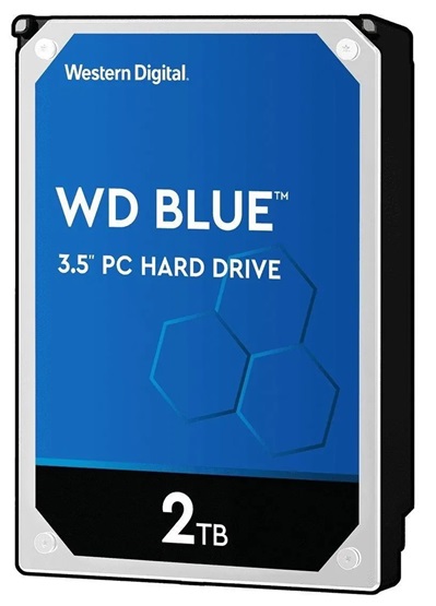 Disco Duro para PC - WD Blue  WD20EZRZ / 2TB | Western Digital para PC de Escritorio, Formato 3.5'', 5400 rpm, Interface SATA III 6 Gb/s, Caché de 64MB, Velocidad 147 MB/s, Tecnología IntelliSeek