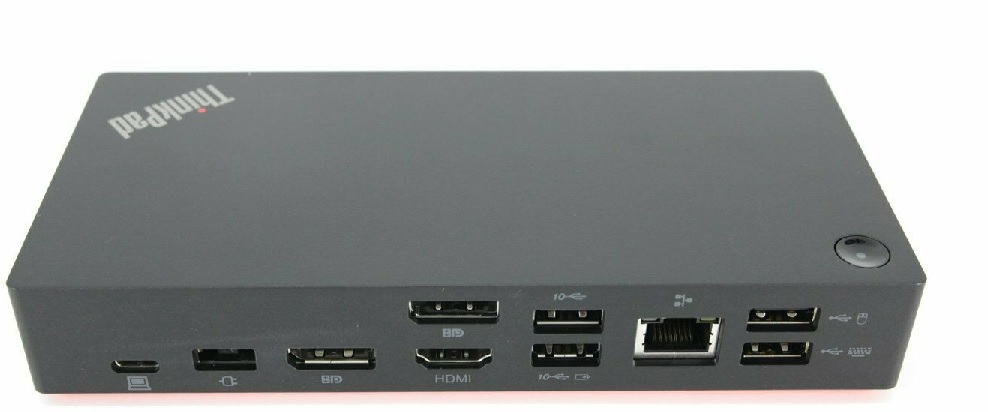 Docking Station – Lenovo Dock Gen 2 / 40AS0090US | 2108 - Estación de acoplamiento USB-C, Sistemas ThinkPad, 3x USB 3.1, 2x USB 2.0, 1x USB 2.0, 1x HDMI, 2x DisplayPort, Red Gigabit, 3 Monitores Externos, Garantía: 3-Años