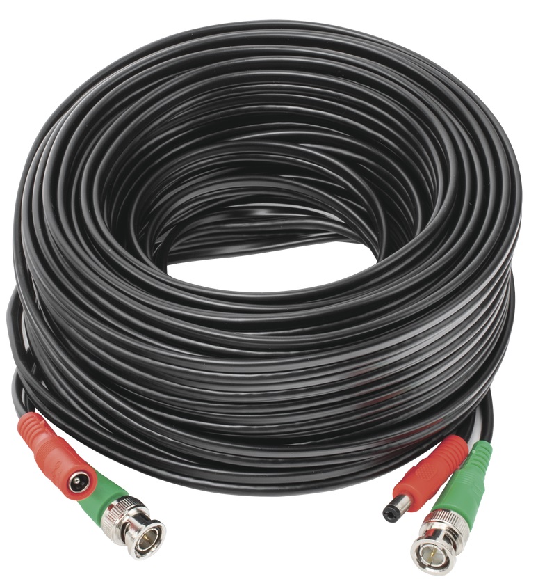 Cable coaxial – EPCOM DIY-20M-HD | 2112 – Cable coaxial, Conector BNC, Núcleo de cobre sólido, 2 cables conductores de energía con conectores barril, Longitud: 20 metros, Optimizado para Cámaras 4K, Uso en Interior, Compatible con: HDSDI, HDTVI, HDCVI