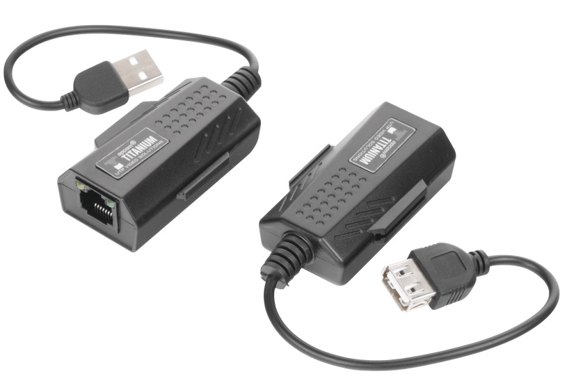 Kit extensor USB – EPCOM TT-USB-100 | 2112 – Kit extensor USB por cable UTP 5/5e/6, Distancias: 50 m, Soporta USB 1.1 y USB 2.0, Extensor con conector USB, No se requiere fuente de alimentación, Dimensiones: 60 x 27 x 18 mm, Peso: 115 g, Plug & play