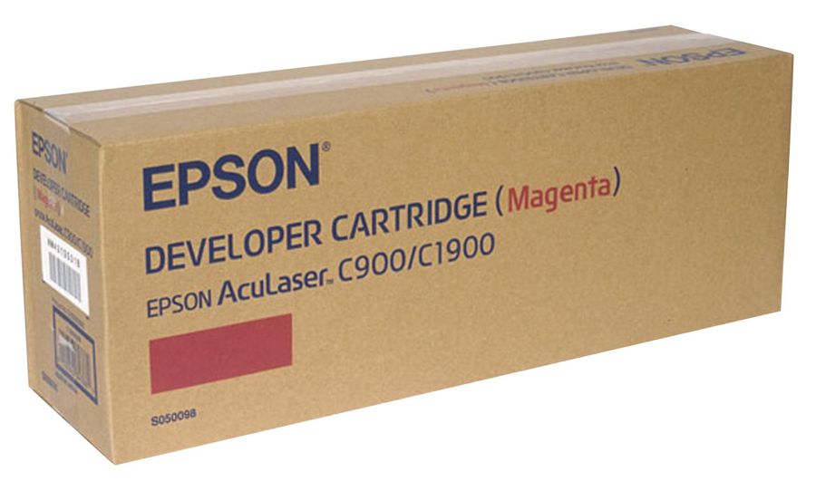 Toner Original Epson S050098 Magenta | Compatible con impresoras Epson Acualaser C1900, Acualaser C900. Rendimiento Estimado 4.500 Páginas con cubrimiento al 5% 