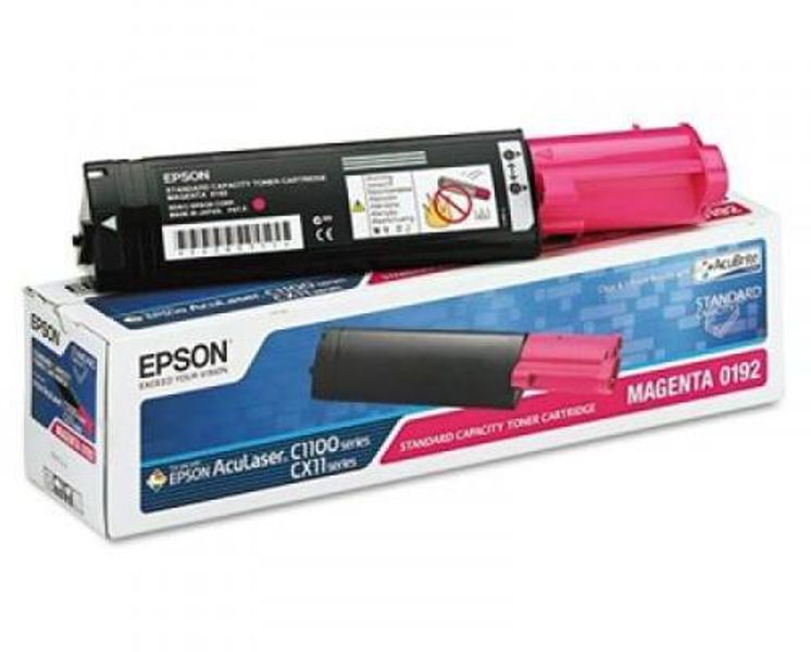 Toner Original Epson S050192 Magenta | Compatible con impresoras Epson Acualaser C1100, CX11NF. Rendimiento Estimado 1.500 Páginas con cubrimiento al 5%  