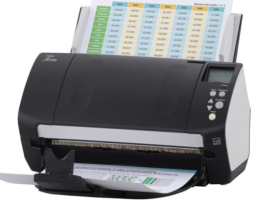Escaner Fujitsu FI-7180 | 2110 - Escaner Fujitsu FI 7180, Alimentador Vertical, Velocidad 80ppm (Simplex) / 160ipm (Duplex), ADF 80 Hojas, USB, Color 24 bits, Ciclo de Trabajo 6.000 Pág/dia, Escaneo de un solo botón, Captura PaperStream IP