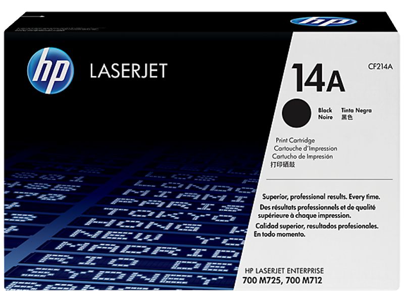 Toner para HP M712 / HP 14A | 2402 - Toner Original CF214A Negro para HP LaserJet Enterprise M712. Rendimiento 10.000 Páginas al 5%.. HP M712dn M712n M712xh 