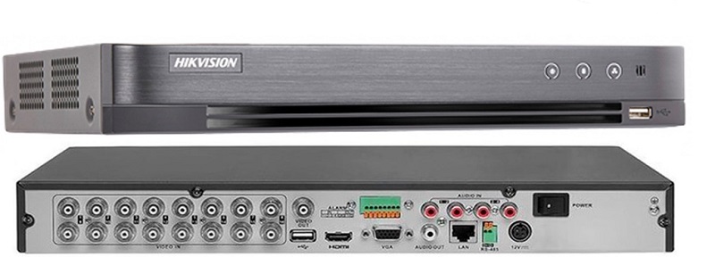  DVR 4K 1U - Hikvision DS-7216HUHI-K2(S) / 16 Canales | 2202 – DVR 4K, Entrada: 16-ch IP / 16-ch BNC, 8MP, Salida: 1x HDMI / 1x VGA, Entrada audio: 4-ch RCA, Salida audio: 1-ch, H.265 Pro/H.265/H.264, Alarma E/S: 16/4, 1x RJ45, 2x SATA (10TB), 2x USB