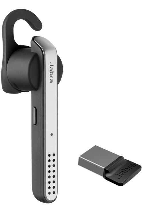 Auricular Inalambrico - Jabra Stealth UC (MS) | 2203 – 5578-230-309 / Auricular Bluetooth / NFC, Certificado para Skype Empresarial, Alcance inalámbrico 30m, Micrófono omnidireccional, Sonido de alta definición, Cancelación de ruido, Micrófonos duales