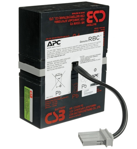 Baterias para UPS - APC  RBC33 | Cartucho de Baterías APC # 33. Los genuinos APC RBC están probados y certificados para compatibilidad y restauración del rendimiento de la UPS a las especificaciones originales. 
