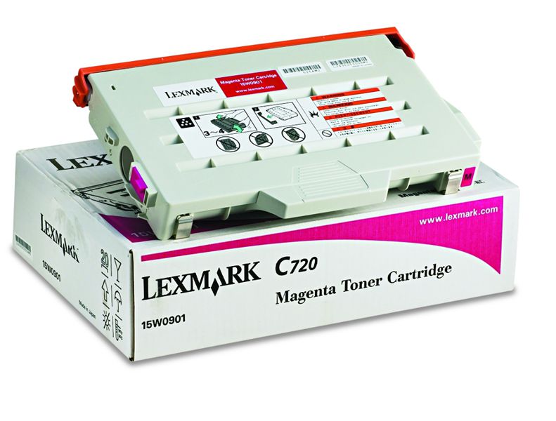 Toner Original - Lexmark 15W0901 Magenta | Para uso con Impresoras Lexmark C720, E332, T622, X720 Lexmark 15W0901  Rendimiento Estimado 7.200 Páginas con cubrimiento al 5%