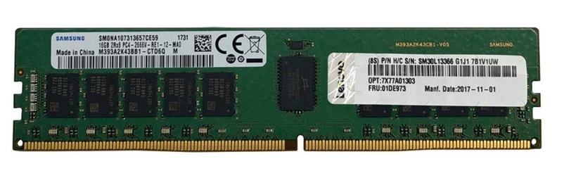 Memoria RAM para Lenovo ThinkSystem SR570 / 16GB 2933Mhz | 2206 - 4ZC7A08707 / Módulo de Memoria RAM 16GB, TruDDR4 PC4-23400 2933MHz, ECC Registered, 1Rx4, 1.2V, 288 Pines. 4ZC7A08707 