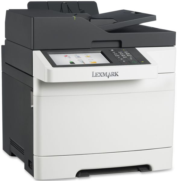  Multifuncional Laser Color - Lexmark CX510de 28E0500 | Funciones (Copiadora - Impresora – Escáner - Fax), Formato A4, Dúplex integrado, Velocidad Impresión 32ppm, Resolución 1200dpi, Memoria 1GB, USB 2.0, Ethernet Gigabit.