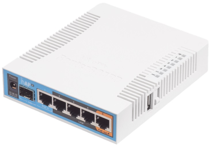 Access Point MikroTik hAP ac Dual Band / 1750Mbps / 2.5dBi | 2210 - RB962UIGS-5HACT2HNT / AP inalámbrico Dual Band con Antena omnidireccional de 2.5 dBi, Arquitectura MIPSBE, Wi-Fi 802.11n/ac, Velocidad 1750Mbps, RAM 128MB, USB for 3G/4G