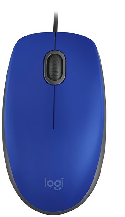 Mouse Alámbrico - Logitech Silent M110 / 910-005491 Azul | 2109 - Mouse alámbrico, Sensor óptico, 1000 dpi, Botones: 3, Desplazamiento línea a línea, Rueda de desplazamiento, Conector: USB-A, Dimensiones:  113 x 62 x 38 mm, Peso: 85 g, Cable: 1.8 m