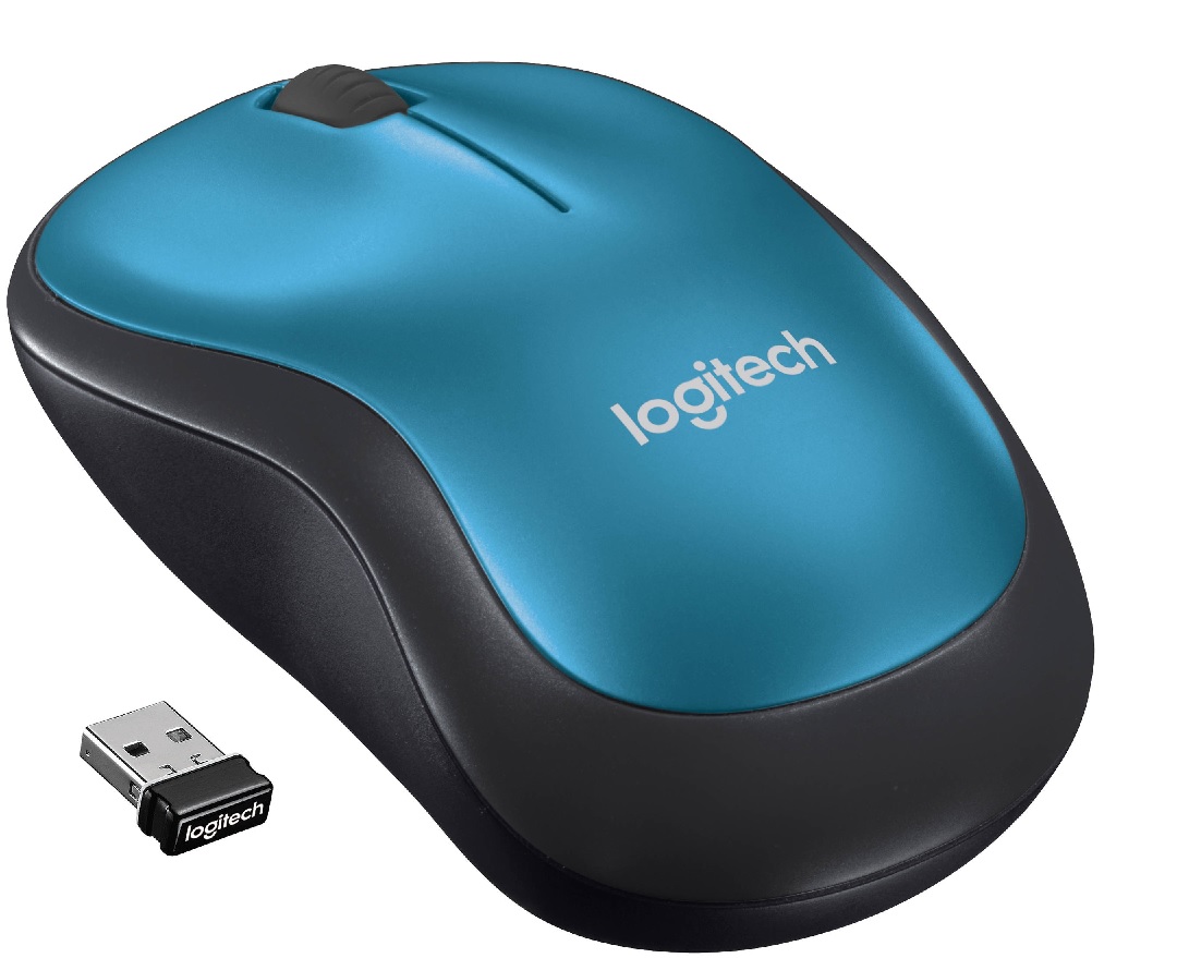Mouse Inalámbrico - Logitech M185 / 910-003636 | 2109 - Mouse inalámbrico USB, Sensor: Optico, DPI: 1000, Botones: 3, Rueda de desplazamiento: 2D, Batería: 1x AAA, Conexión inalámbrica de 2.4 GHz, Radio de acción: 10 m, Conector: USB-A