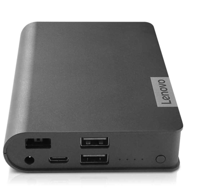 Power Bank – Lenovo 40AL140CWW / 48Wh | 2108 - Capacidad batería: 4 celdas (14.000 mAh), Cables (USB-C, USB-C a Slim Tip), Conectores salida (1x USB-C, 2X USB 2.0), Potencia: 65W, Garantía: 1-Año