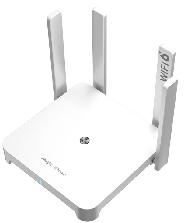 Router Wi-Fi 6 1800Mbps / Ruijie Reyee RG-EW1800GX PRO| 2310 - RG-EW1800GX / Router inalámbrico de malla, Velocidad máxima: 574 Mbps + 1201 Mbps, Wi-Fi 6, MIMO 2×2, MU-MIMO 2×2, 1-Puerto WAN Gigabit, 4-Puertos LAN Gigabit, RAM 256MB, Memoria Flash: 16MB