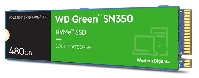 SSD  480GB M.2 PCIe NVMe 2280 / WD Green SN350 | 2305 - WDS480G2G0C / Unidad de estado Solido Western Digital - SSD 480GB M.2 2280 PCIe NVMe, Rendimiento de lectura secuencial: 2400MB/s, Rendimiento de escritura secuencial: 1.650MB/s