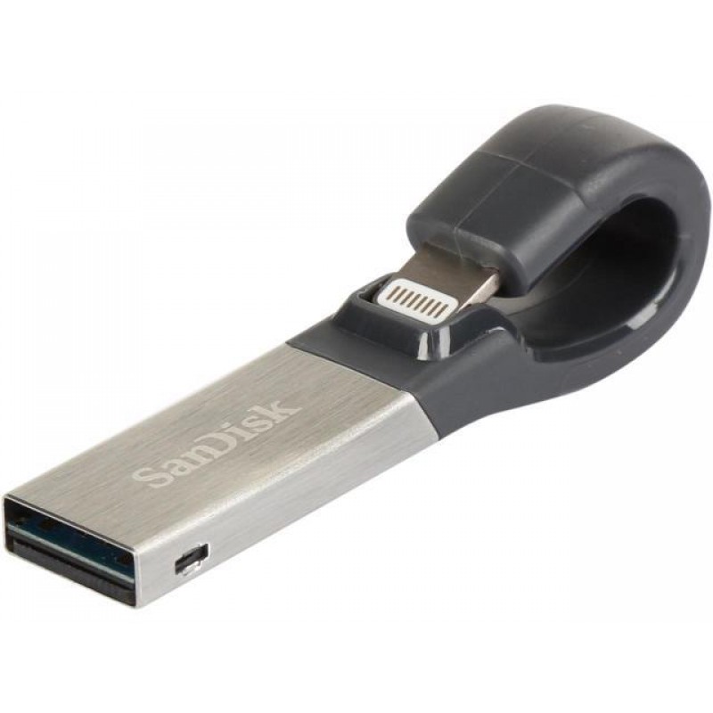 Memoria USB SanDisk iXpand 16GB: USB 3.0 - La unidad flash iXpand se diseñó para convertirse en la compañía ideal de tu iPhone. Referencia  SDIX30C-016G-GN6NN