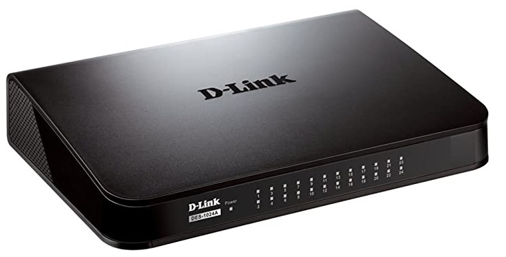  Switch 24-Puertos - DLink DES-1024A | Switch D-Link No Administrable Capa 2, 24-Puertos Fast Ethernet 10/100BASE-TX, Rendimiento hasta 14.8Mpps, Operación en Half o Full Dúplex, Soporta MDI/MDI-X