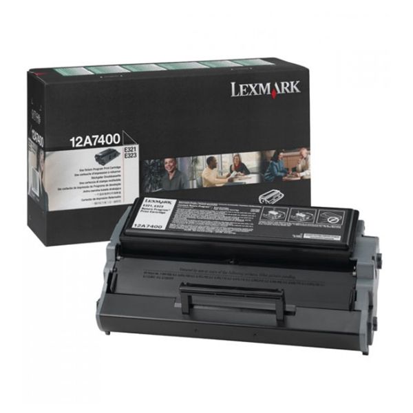 Toner Original - Lexmark 12A7400 Negro | Para uso con Impresoras Lexmark E321, E323 Lexmark 12A7400  Rendimiento Estimado 3.000 Páginas con cubrimiento al 5%