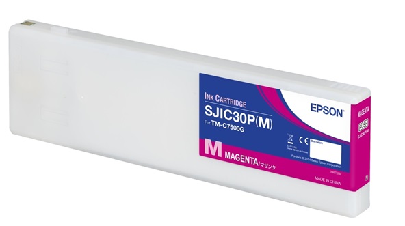 Tinta Epson SJIC30P(M) Magenta | 2110 - C33S020637 / Tinta Original Epson. Impresoras Compatibles: Epson ColorWorks TM-C7500G 