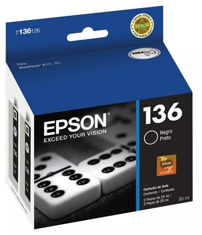 Tinta Epson 136 T136126 Negro | 2110 - Tinta Original Epson 136 Para Impresoras Epson Stylus 