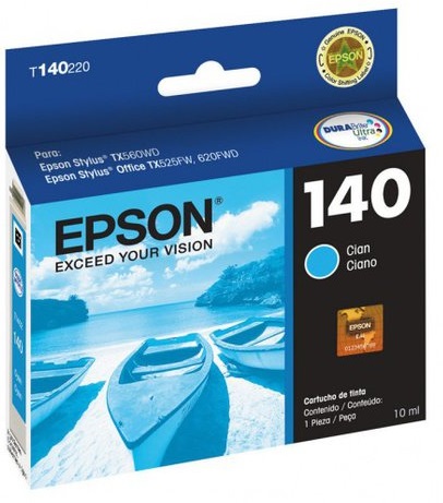 Tinta Epson T140220 / Cian | 2110 - Tinta Original Epson T140220 Cian  
