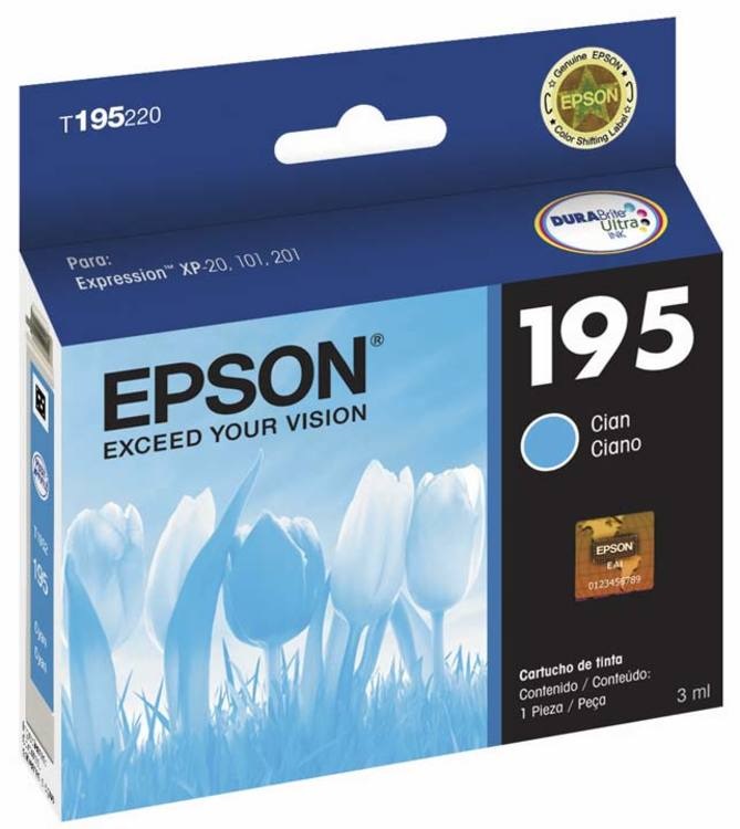 Tinta Epson T195220-AL Cian | 2110 - Tinta Original Epson T195220-AL Cian  