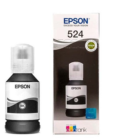 Tinta Epson 524 T524120 Negro / 7.5k | 2308 - Cartucho de Tinta Epson 524120 Negro. Rendimiento estimado: 7.500 Páginas al 5%. L15150 L6490  