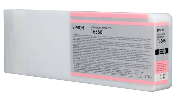 Tinta Epson T6366 Magenta Claro / 700ml | 2301 - Cartucho de Tinta Original Epson T636600 Magenta Claro de 700 ml. Plotters Compatibles: Epson Stylus Pro 7700, 7890, 7900, 9700, 9890, 9900 