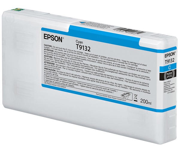 Tinta Epson T9132 Cian / 200 ml | 2301 - Cartucho de Tinta Original Epson T913200 Cian de 200 ml. Plotters Compatibles: Epson SureColor P5000 