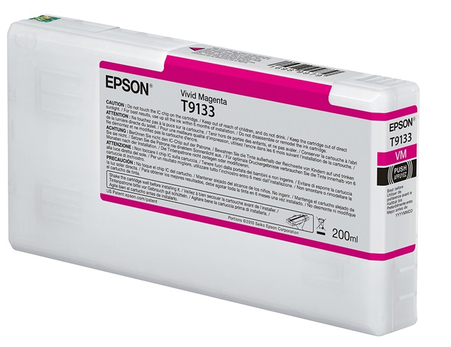 Tinta Epson T9133 Magenta / 200 ml | 2301 - Cartucho de Tinta Original Epson T913300 Magenta de 200 ml. Plotters Compatibles: Epson SureColor P5000 