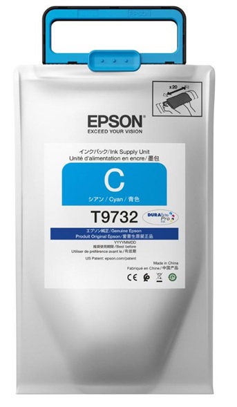 Tinta Epson T9732 / Cian| 2110 - Tinta Original Epson T973220 Cian. Rendimiento Estimado 22.000 Páginas al 5%.  