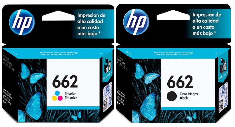 Tinta para HP DeskJet Ink Advantage 1015 / HP 662 | Original Ink Cartridge HP 662. Incluye: CZ103AL CZ104AL Tricolor HP662 