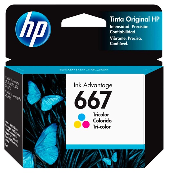 Tinta HP 667 3YM78AL Tricolor / 0.1k | 2301 - Original Cartucho de Tinta HP 667 3YM78 Tricolor. Rendimiento 100 Páginas al 5%.